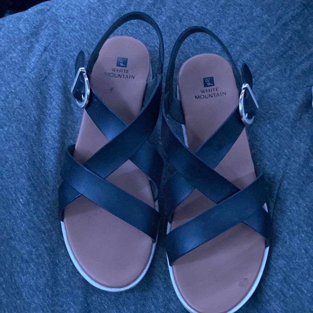 Size 8.5 Black and Tan sandals